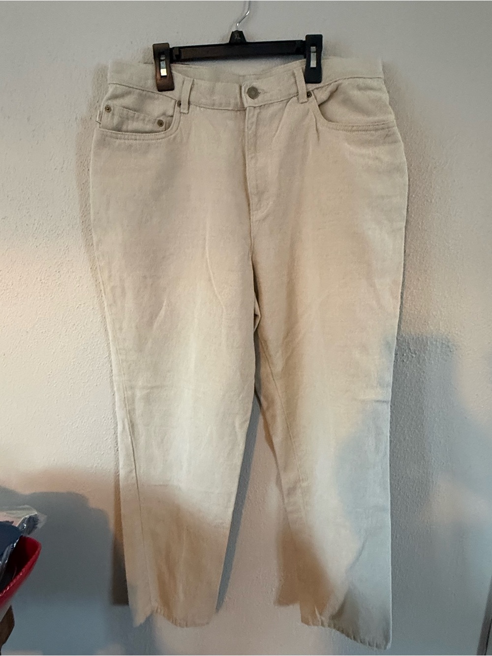 Lauren Ralph Lauren Women's Cream Straight-Leg Jeans